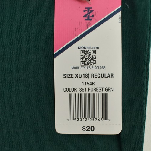 NEW IZOD Forest Green Girls' School Uniform Short Sleeve Polo Shirt Size Xlarge - Picture 4 of 7