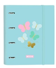 Safta Moos Butterflies 4 Ring Binder 35 cm with 100 A4 Sheets, Ideal for Child