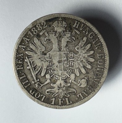 1882 AUSTRIA / FRANZ JOSEPH - SILVER 1 FLORIN .900 -1029