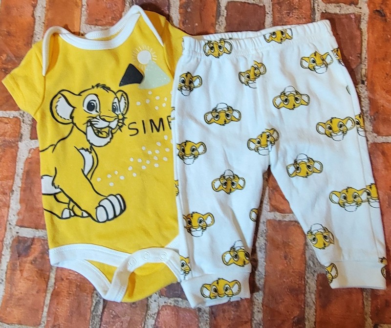 Disney Baby Lion King Outfit Set 0-3M Simba Bodysuit and Pants