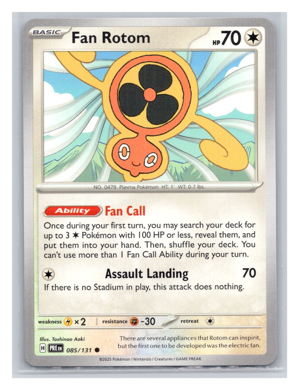 Pokémon TCG Fan Rotom 085/131 SV: Prismatic Evolutions Normal NM