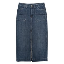 Buckle BKLE Denim Maxi Skirt Size 29 Vintage 90s Long Jean Western Grunge Slit