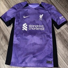Nike Liverpool FC 2023-24 Jersey soccer kit purple youth large boys #9 Darwin