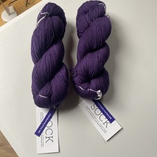 2 x Malabrigo Sock Yarn Shade 808 Violeta Africana Superwash Merino Fingering