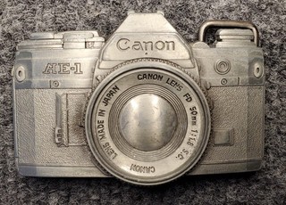 Belt Buckle Canon AE 1 Camera