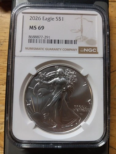 2026 American Silver Eagle MS-69 NGC .999 Fine Silver Unc Flawless