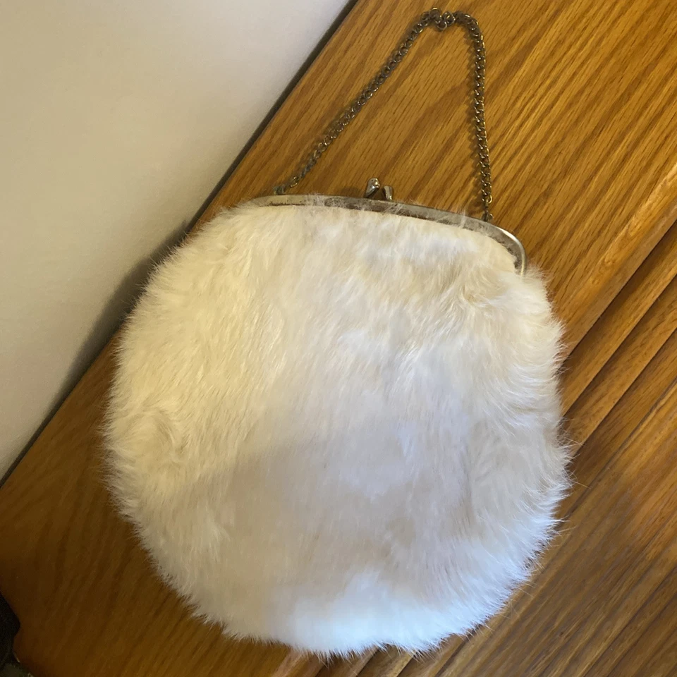 Vintage Fur Purse With Metal Kisslock Clasp  - Image 2 of 4