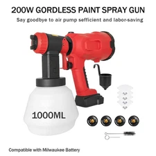 Cordless Paint Sprayer, Paint Spray Gun With Milwaukee Battery, for Home, Garden