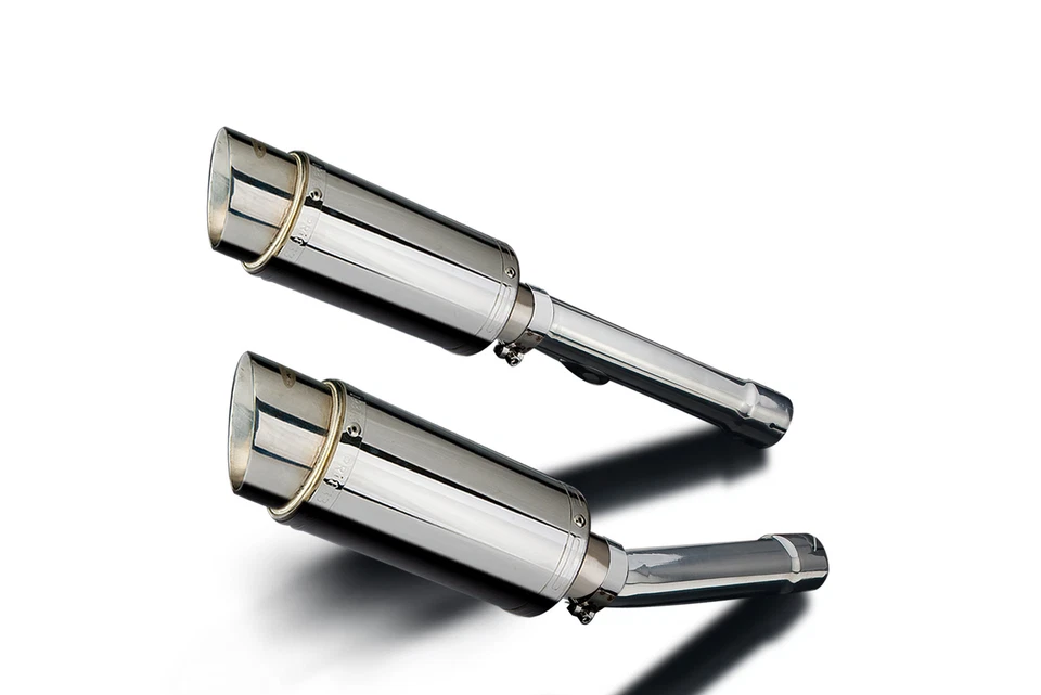 Kit silenciador de escape redondo de acero inoxidable de 8" deslizable Honda CBR1100XX Blackbird 1996-09 Foto 2 de 4