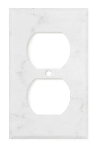 ORACLE TILE & STONE Carrara White Italian (Bianco Carrara) Marble Switch Plate Covers