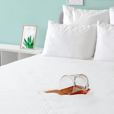 Waterproof Bamboo Fiber Mattress Protector Cooling Noiseless Cover Deep Fitted