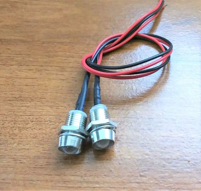 2 Super Bright BBT 12 volt White LED RV Courtesy Lights in Stainless Bezels 2 Super Bright BBT 12 volt White LED RV Courtesy Lights in Stainless Bezels
