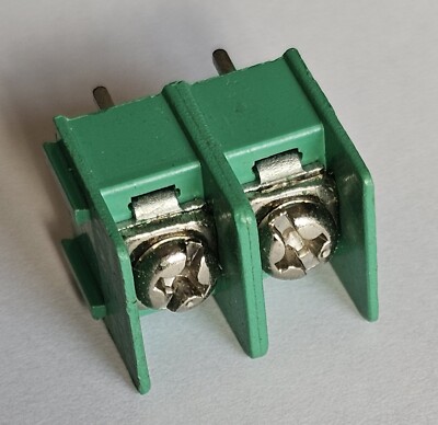 2 Pin 8.5mm Pitch PCB Mount Screw Terminal Block Connector Green