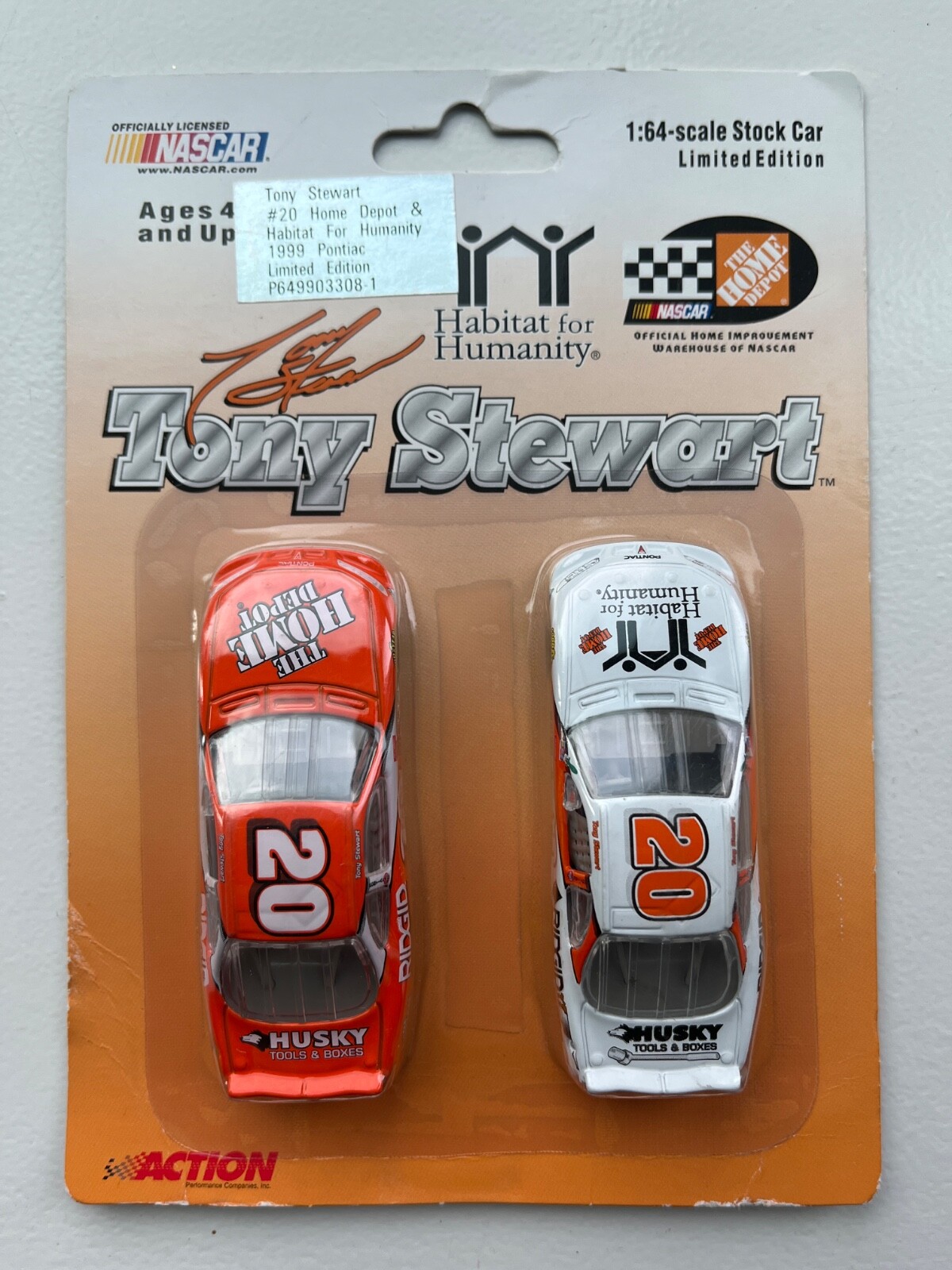 Action Tony Stewart #20 Home Depot Habitat for Humanity NASCAR 1999 Pontiac 1:64