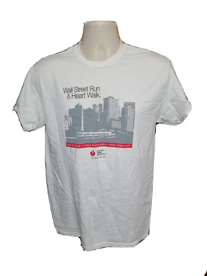 2012 New York City 3 Mile Wall Street Run & Heart Walk Adult Medium White TShirt