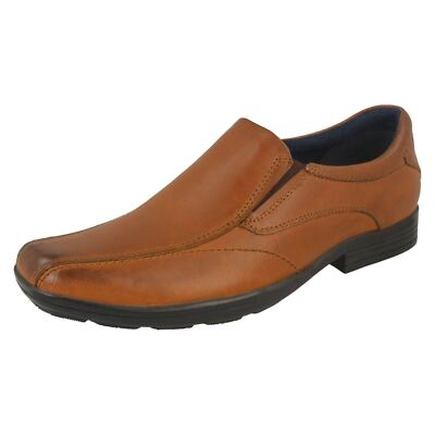 Jungen POD Hellbraun Leder Formelle Slipper: Dundee