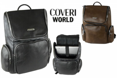Zaino-Uomo-Donna-Grande COVERI WORLD Multitasche Ufficio Viaggio Porta PC |  eBay