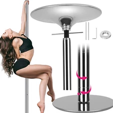 88-108" Dance Pole Portable Static Spinning Stripper Pole Exercise Party Dancing