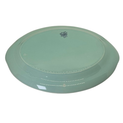 Vintage TS & T LuRay Pastels Mint Green Oval Serving Platter 13.5” - Picture 3 of 5
