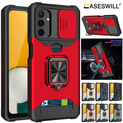 For Xiaomi Redmi Note 12S 12 11 POCO X5 Pro Card Holder Shockproof Case Cover
