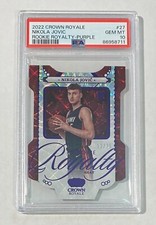2022 Crown Royale Nikola Jovic Rookie Royalty Purple PSA 10 GEM MINT #27  RC