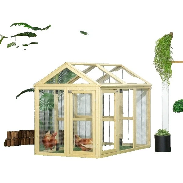 Casa de madera/Coop Run Patio suministros para Aves de Corral