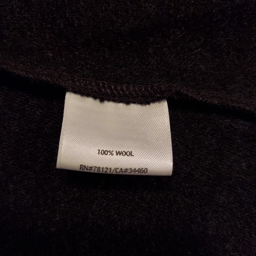 Vintage Eileen Fisher Shawl Collar Open Wool Cardigan Charcoal Gray Size Small - Picture 7 of 8