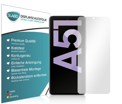 Slabo Displayschutzfolie für Samsung Galaxy A51 (4er Set) KLAR ''Crystal Clear''