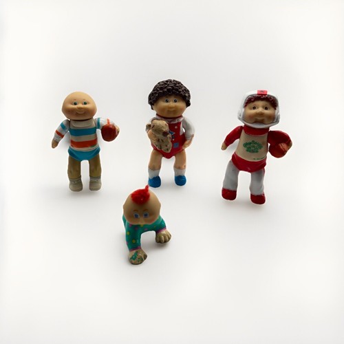 LOT of 4 Vintage 1984 Cabbage Patch Kids Poseable Figures Dolls CPK Babies 1980s