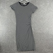 Gap Women's Dress Size Extra Small Black White Striped Short Sleeve Pullover
