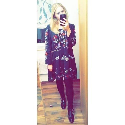 ZARA NAVY BLUE EMBROIDERED DRESS SIZE XS S Ref. 3440/248 | eBay
