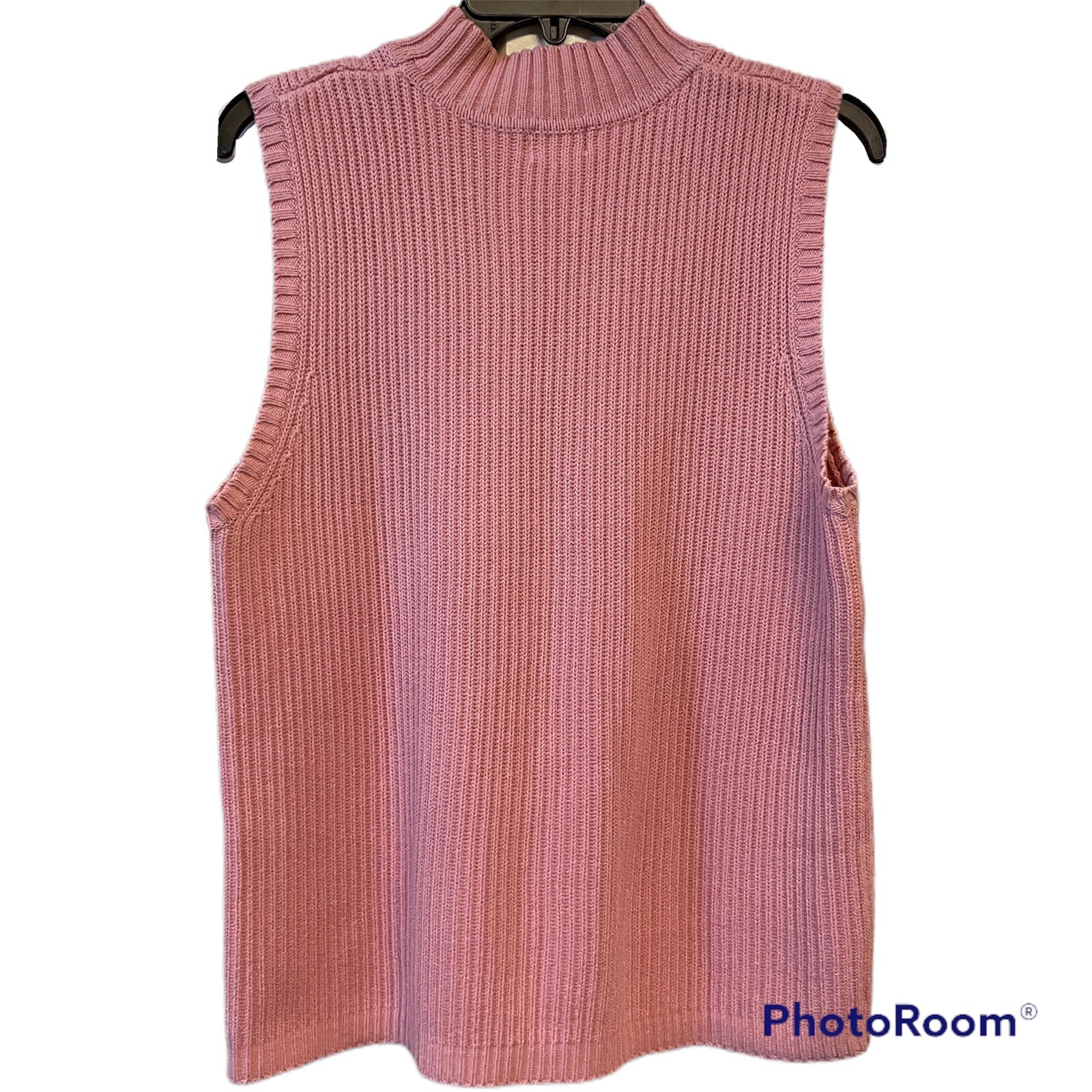 LL Bean Women's XL Pink Cable Knit Cotton Comfy Sweater Vest | eBay