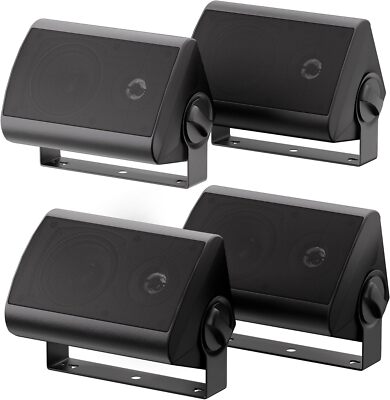 Herdio 4x 4'' 400W Bluetooth Lautsprecher Wasserdicht Wandmontage Indoor Outdoor