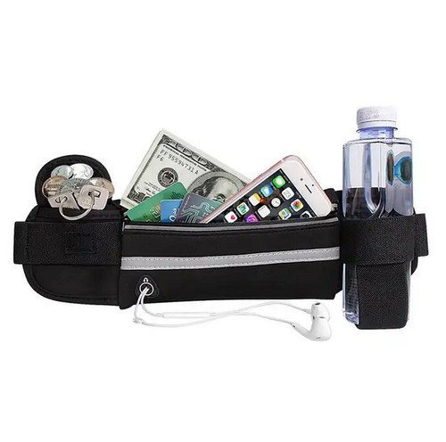 wasserfeste Lauftasche – Joggingtasche – Bauchtasche für Sport/Freizeit -schwarz - Bild 4 von 6