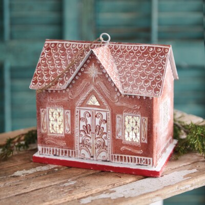 Gingerbread House Luminary-Christmas Houses Decor-7.5''H
