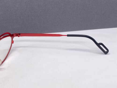 Theo Brille Damen Rot Oval Cat Eye Bearnaise Metall Vollrand - Bild 7 von 12