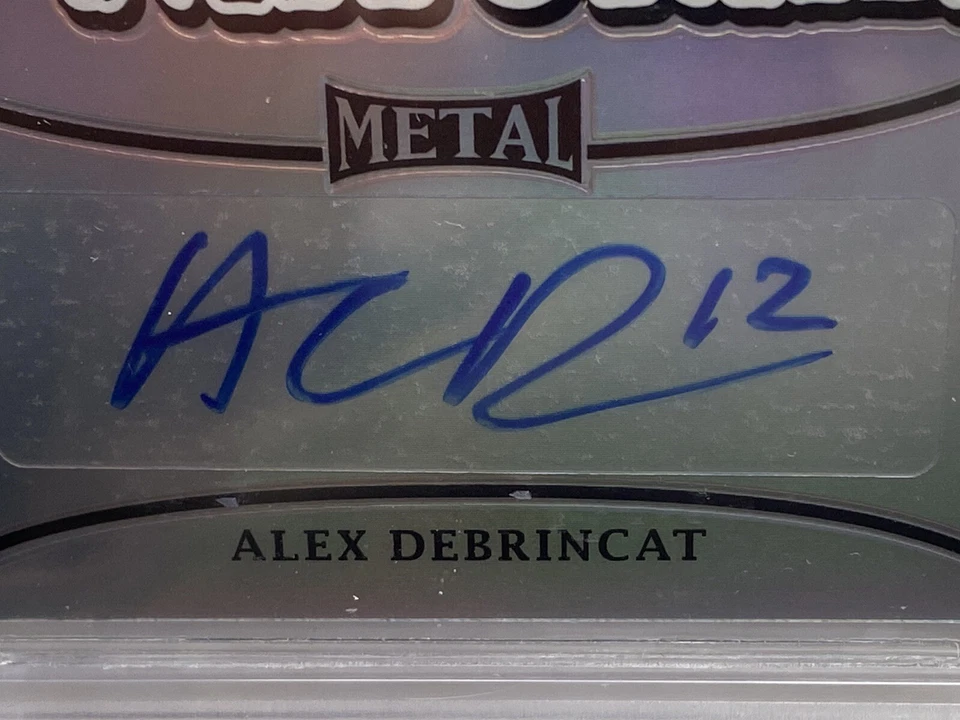 ALEX DEBRINCAT 2016 LEAF METAL  THE NATURALS AUTOGRAPH, Serial 3/5, BGS 9.5 - Image 2 of 4
