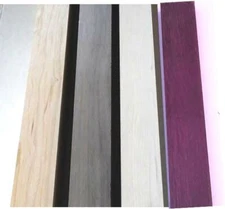 4 ea Purpleheart Walnut Maple CHERRY 3/4" x 2"x 16" DIY Cutting Boards Wood