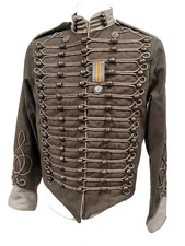 Original SDL  Hussar  Military Army  Jacket Khaki Brown TrimXL Chest 46”