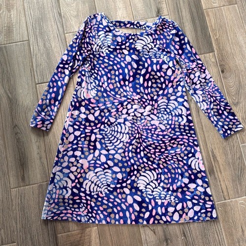 Vestido Lilly Pulitzer Oliva Beckon Azul Brillante Gruta Talla Pequeña - Imagen 3 de 13