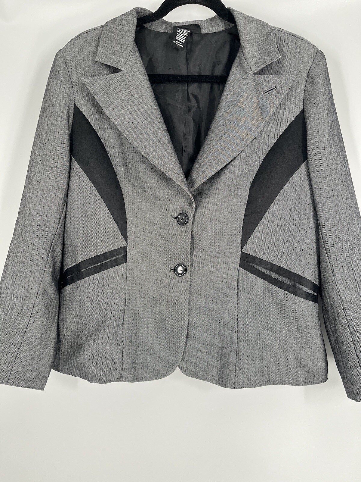 APOSTROPHE women's gray 2 button lined blazer 14 … - image 3