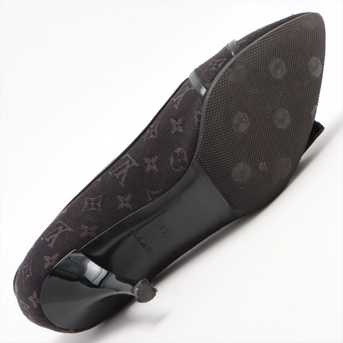 Louis Vuitton Monogram Pumps Black size 34.5 US 4.5 JP 22.0-22.5cm Authentic - Picture 4 of 17
