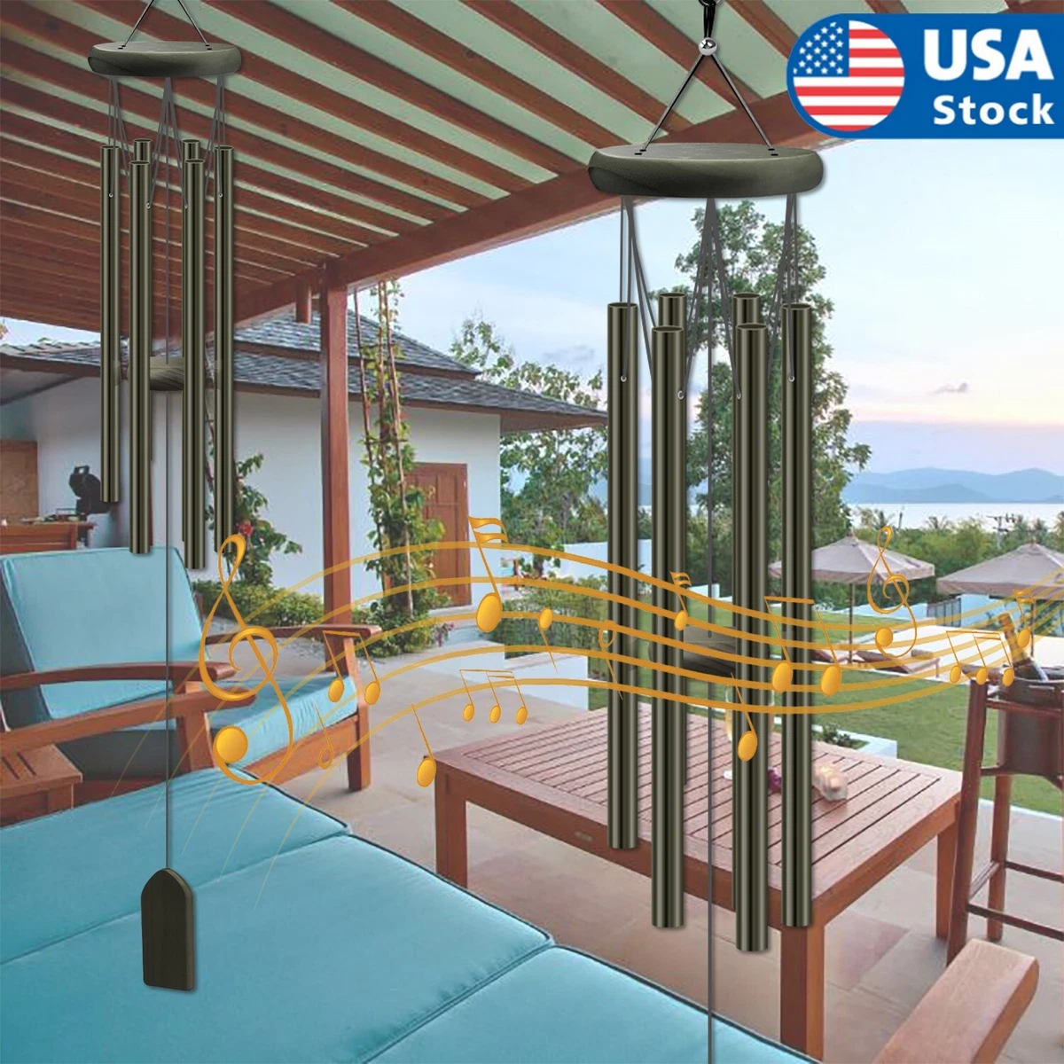 Aluminium Outdoor Wind Chimes Deep Tone Windchimes Home Patio Yard