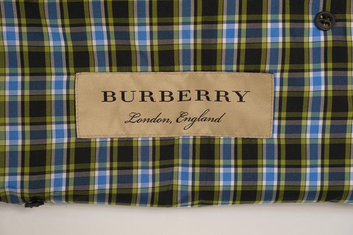 Women Burberry Trench Coat Long Carderbrook Made In Italy Azure Blue Size US4 - Picture 3 of 9