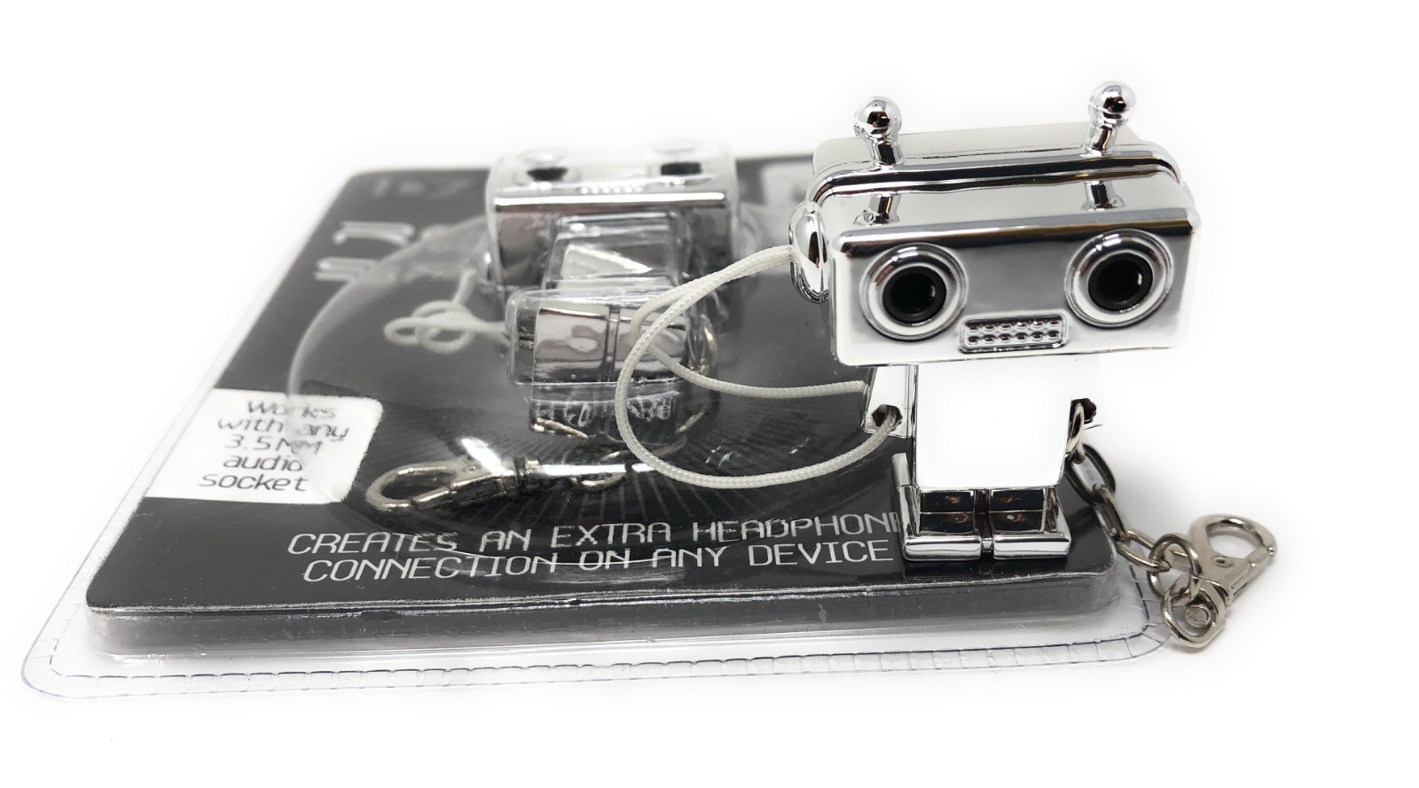 Robot Headphone Earphone Splitter 3.5mm Jack For Audio Shari