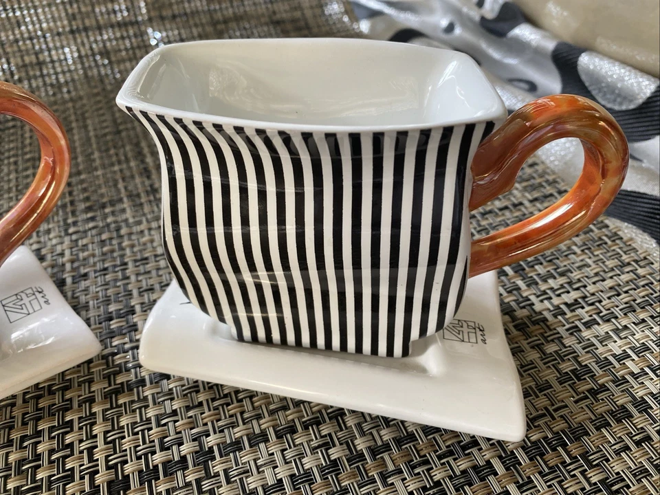 Extravagante Designer 4 Art Kaffeetassen Gedecke 2x - Bild 3 von 4