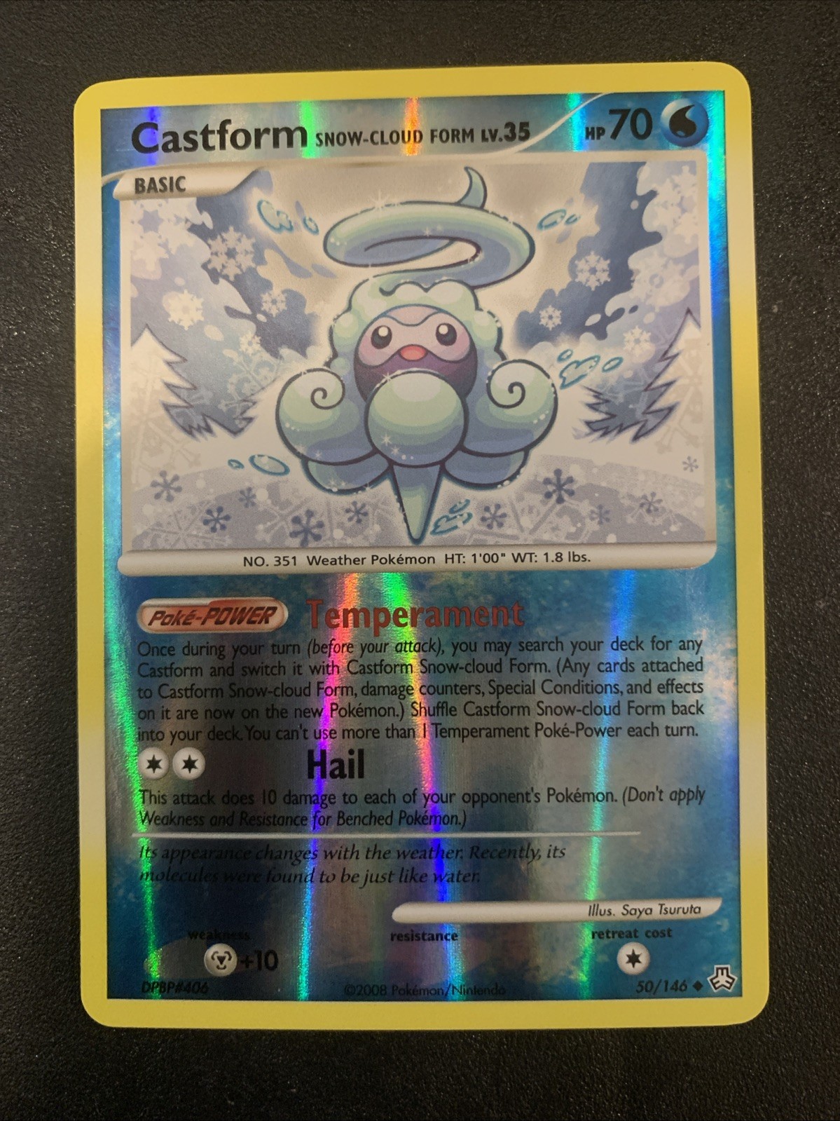 Castform 50/146 Legends Awakened 2008 Pokemon Card Reverse Holo Uncommon Mint