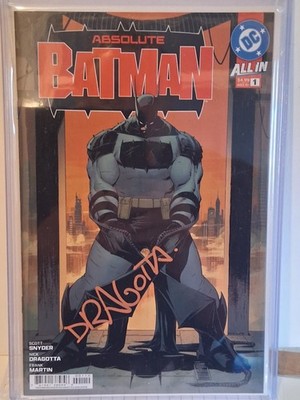 Absolute Batman #1  (Nick Dragotta Signed) with C.O.A.  Lovely Signed Example.  