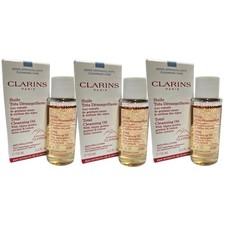 Clarins Total Cleansing Oil Waterproof Makeup Remover Travel Size 10ml 3 Pack 
