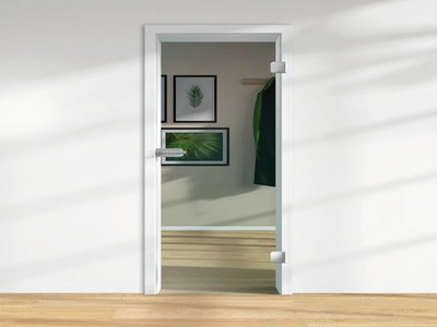 Ganzglastür ESG 8mm Float Klar 70,9 x 197,2 cm DIN R/L für Studio und Office